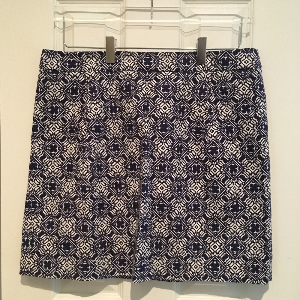 Patterned J. Crew Mini Skirt